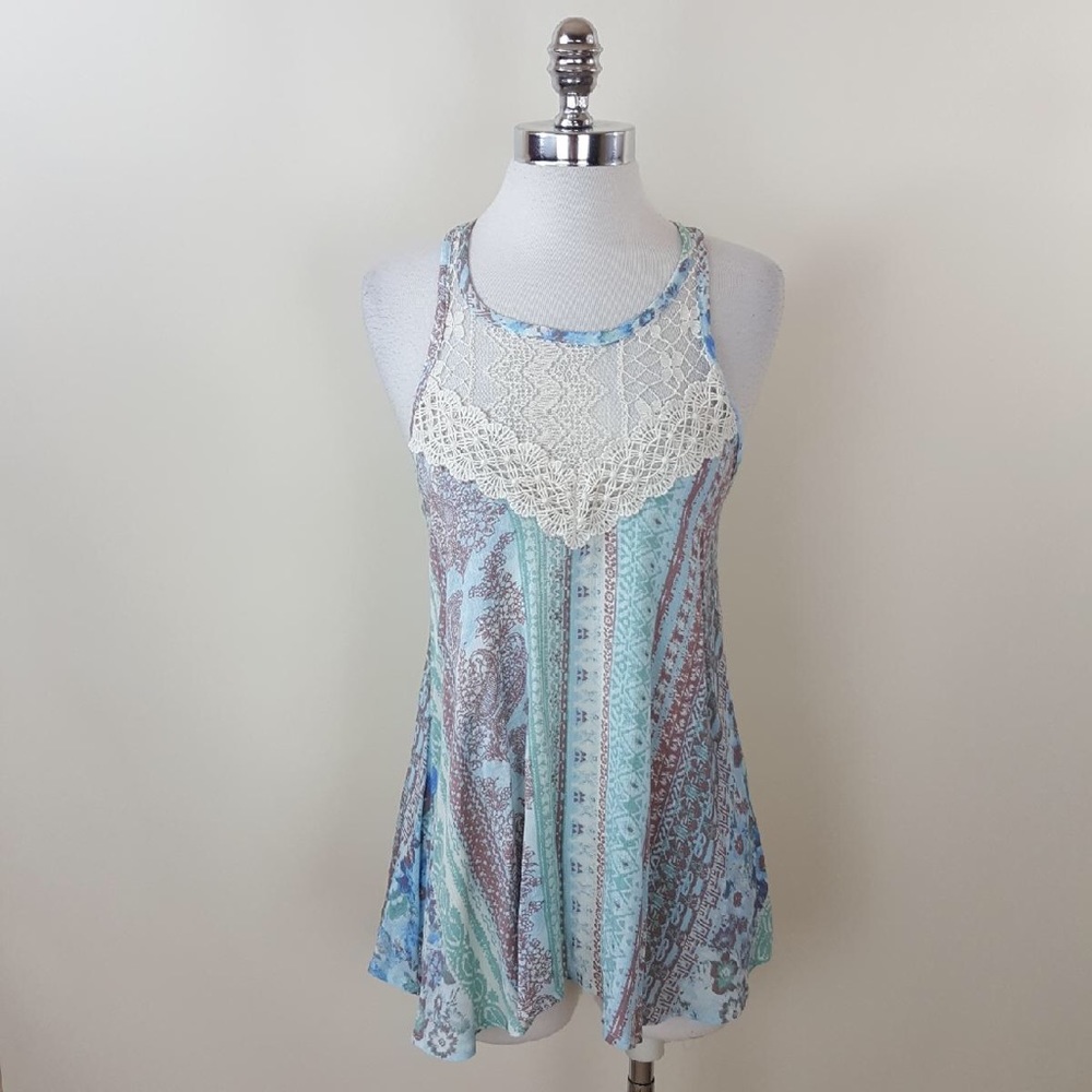 COPY - Lace panel print top